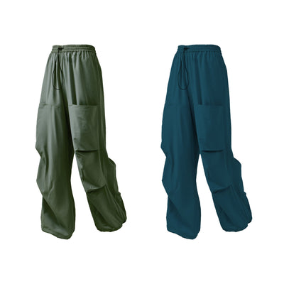 Air Parachute Pants Combo-Olive & Blue