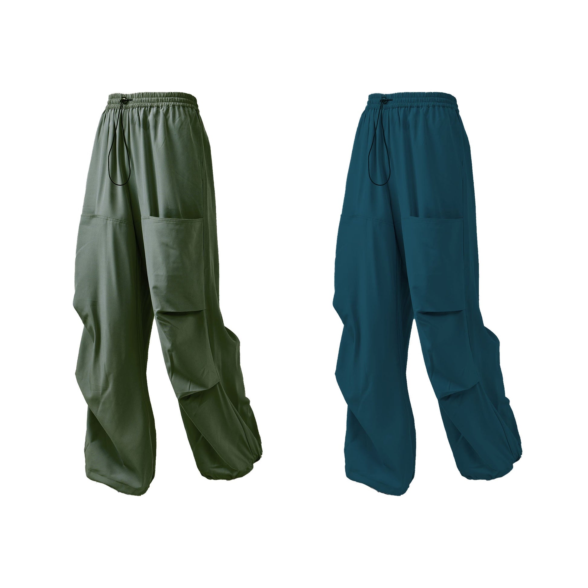 Air Parachute Pants Combo-Olive & Blue