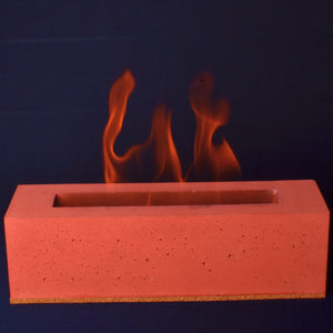 Rectangular Concrete Bio-Ethanol Tabletop Fireplace Indoor and Outdoor