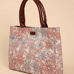 Marigold Magic Handblock Rectangle Tote Bag