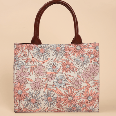 Marigold Magic Handblock Rectangle Tote Bag
