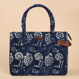 Tidal Blue Handblock Shoulder Bag