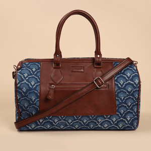 Coral Current Handblock Duffle Bag