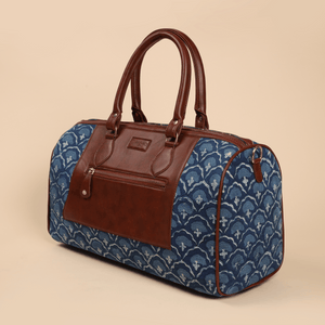 Coral Current Handblock Duffle Bag