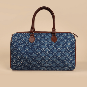 Coral Current Handblock Duffle Bag