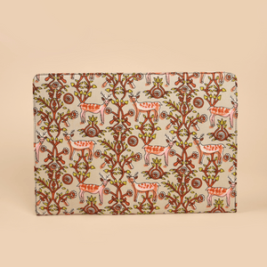 Ivory Meadows Handblock Laptop Sleeve
