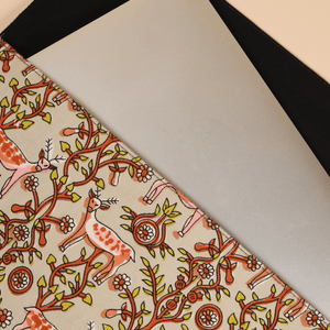 Ivory Meadows Handblock Laptop Sleeve