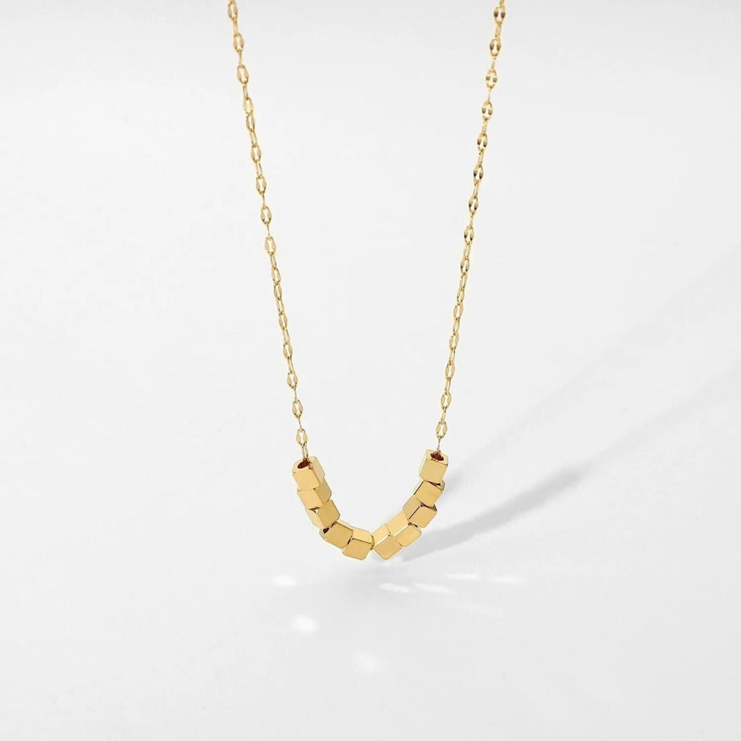 Gold Cube Necklace