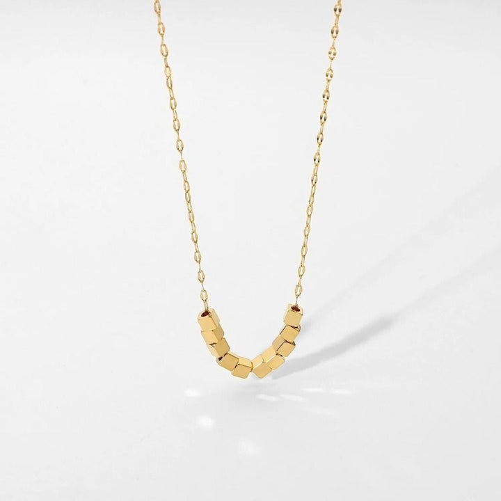 Gold Cube Necklace