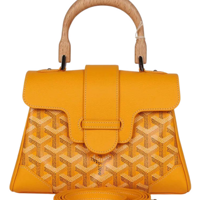 Goyard Saigon Souple Mini Bag Yellow Goyardine Palladium Hardware