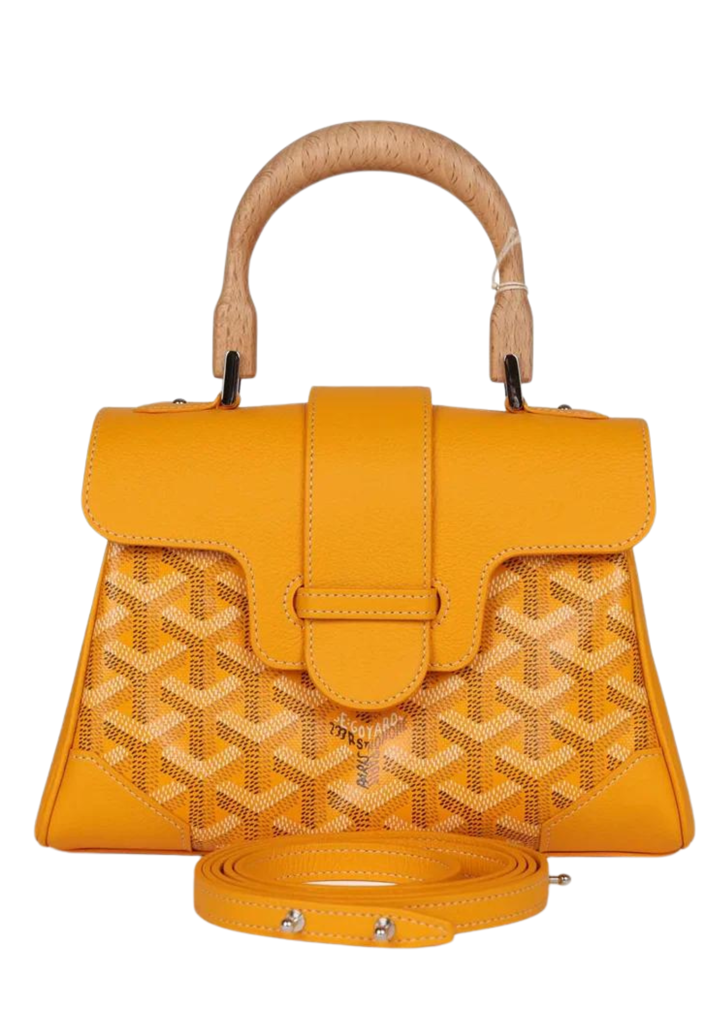 Goyard Saigon Souple Mini Bag Yellow Goyardine Palladium Hardware