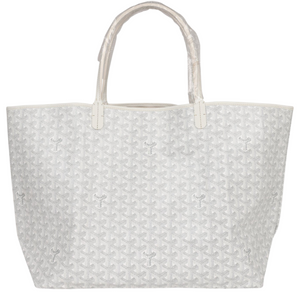 Goyard Goyardine White St. Louis GM Tote Bag Palladium Hardware