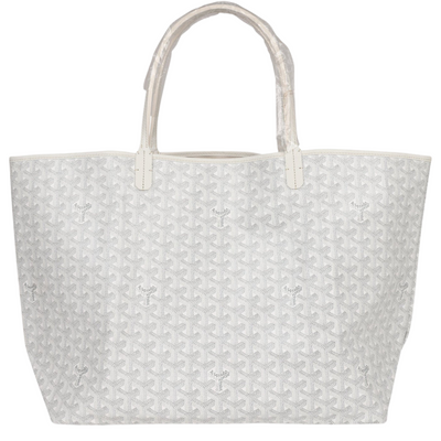 Goyard Goyardine White St. Louis GM Tote Bag Palladium Hardware