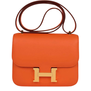 Hermès Constance 18 Orange Swift Gold Hardware