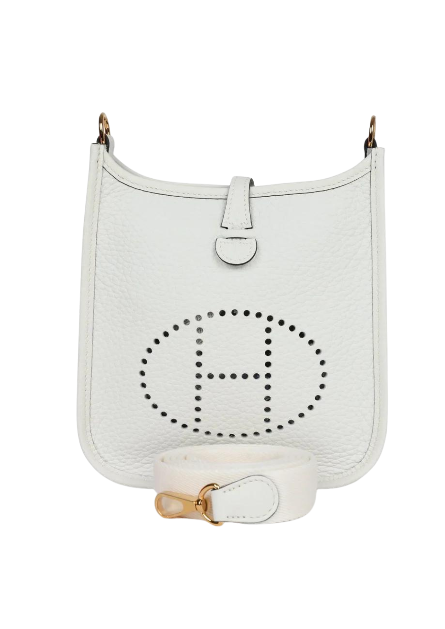 Hermès Evelyne TPM New White Clemence Gold Hardware