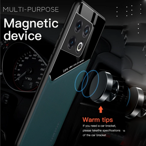 OnePlus 10R Vintage Leather Magnetic Holder Case