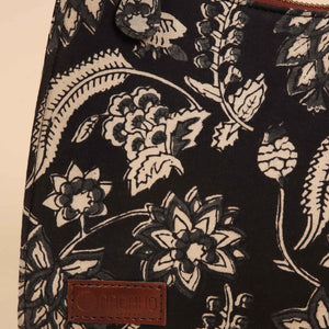 Black Onyx Handblock Baguette Bag