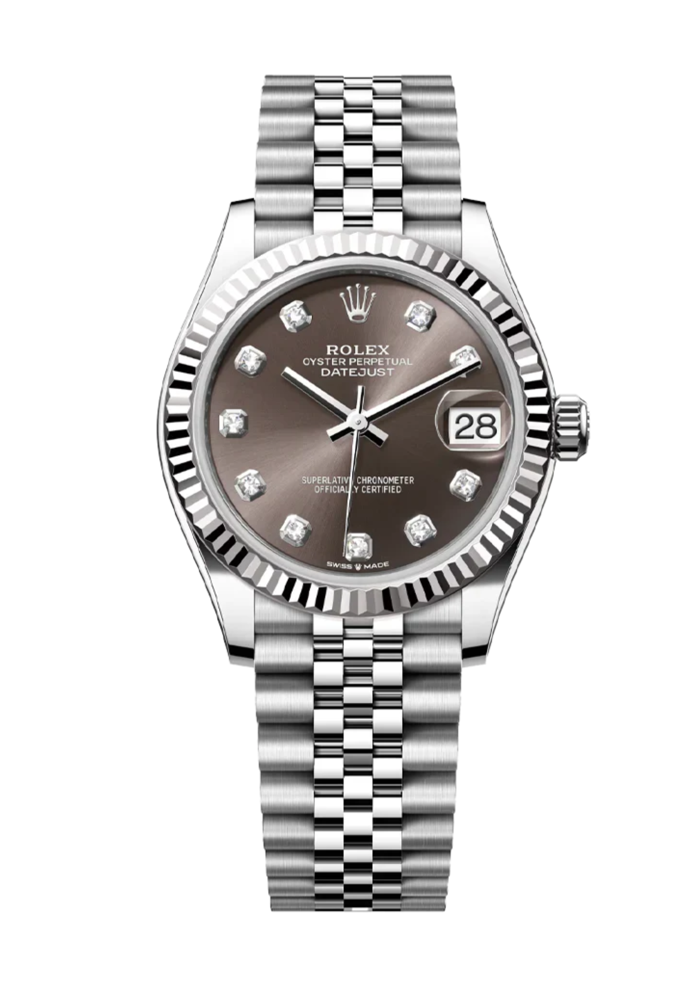 Rolex Datejust 31mm Dark Grey With Diamonds Jubilee 278274