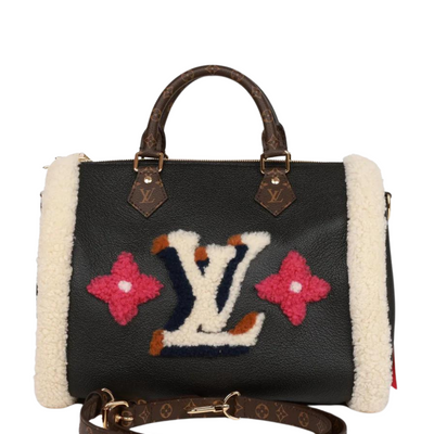 Louis Vuitton Teddy Monogram Shearling Speedy 25 Bandouliere