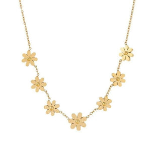 Gold Daisy Flower Necklace