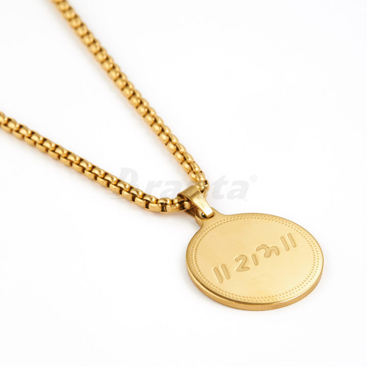 Ram Pendant Gold Stainless Steel Necklace Chain For Men (24 Inch)