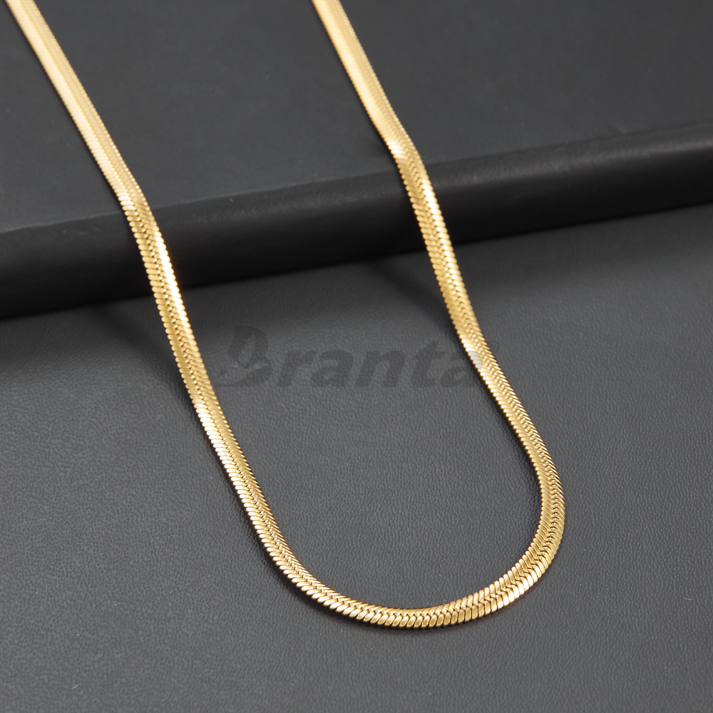 Gold Plated Snake Chain For Men (21.5 Inch)