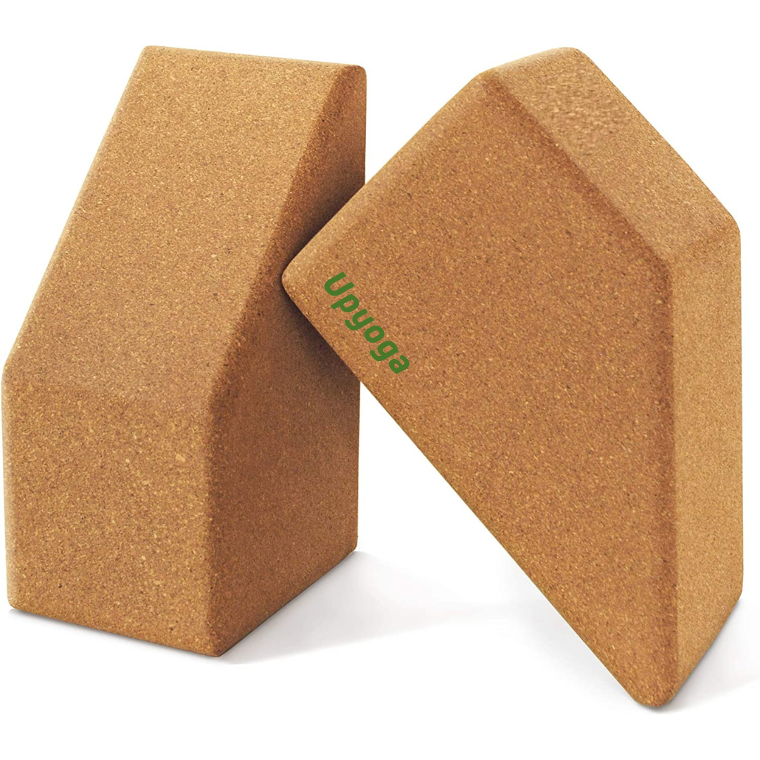 Trapezoid Cork Yoga Block Set of 2