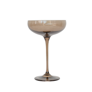 Estelle Colored Champagne Coupe Stemware - Set of 2 {Gray Smoke}