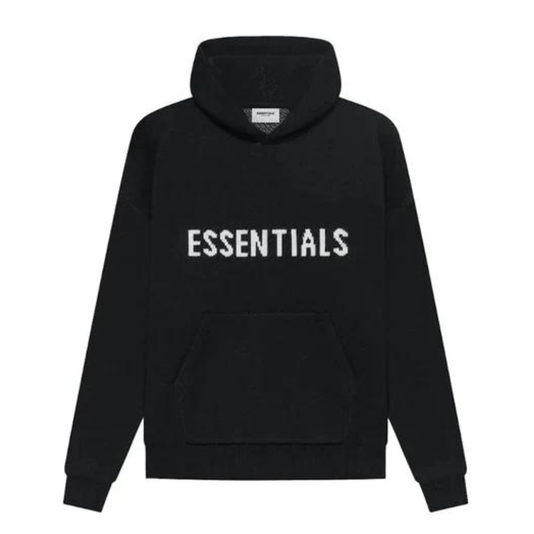 Fear Of God Essentials Knit Hoodie Black