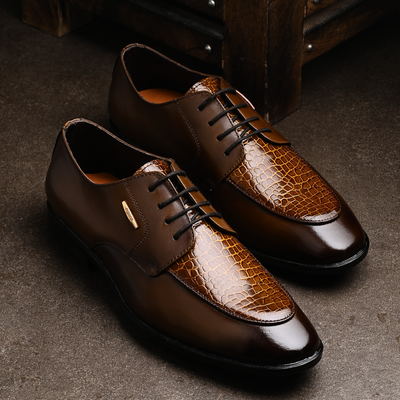 Egoss Platinum Lace-Up Shoes For Men