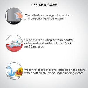 Napoli Curve Glass Chimney 60cm/1250m3/h