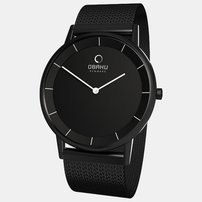 Banke Men Quartz Black Dial Analog Nylon Watch V143GBBMB