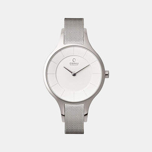 Dis Steel Women Quartz White Dial Analog Stainless Steel Watch V165LXCIMC