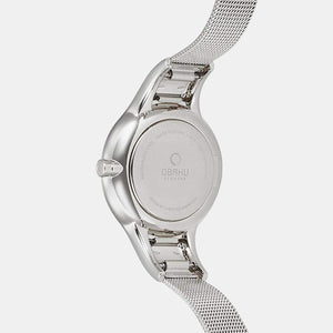 Dis Steel Women Quartz White Dial Analog Stainless Steel Watch V165LXCIMC