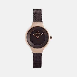 Ekko Walnut Women Quartz Brown Dial Analog Stainless Steel Watch V166LXVNMN