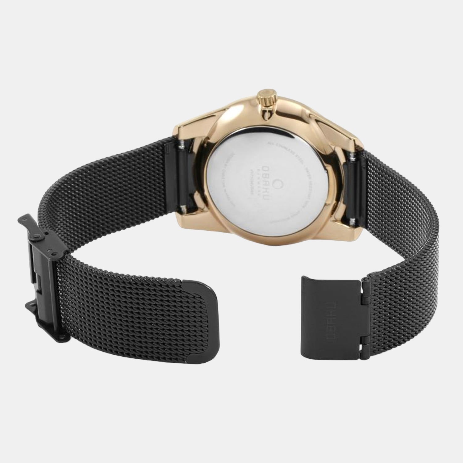 Flint Night Men Quartz Black Dial Analog Stainless Steel Watch V171GMVBMB