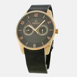 Flint Night Men Quartz Black Dial Analog Stainless Steel Watch V171GMVBMB