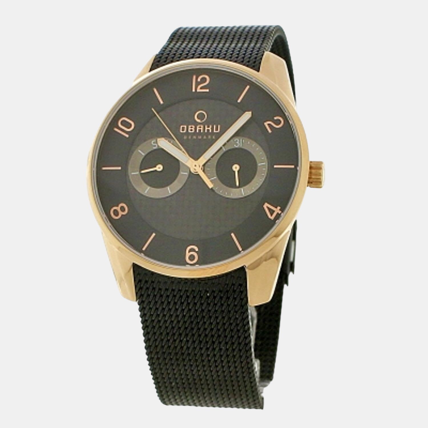 Flint Night Men Quartz Black Dial Analog Stainless Steel Watch V171GMVBMB