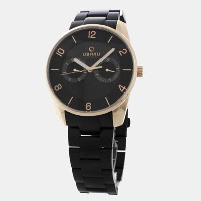 Flint Ink Men Quartz Brown Dial Analog Stainless Steel Watch V171GMVBSB