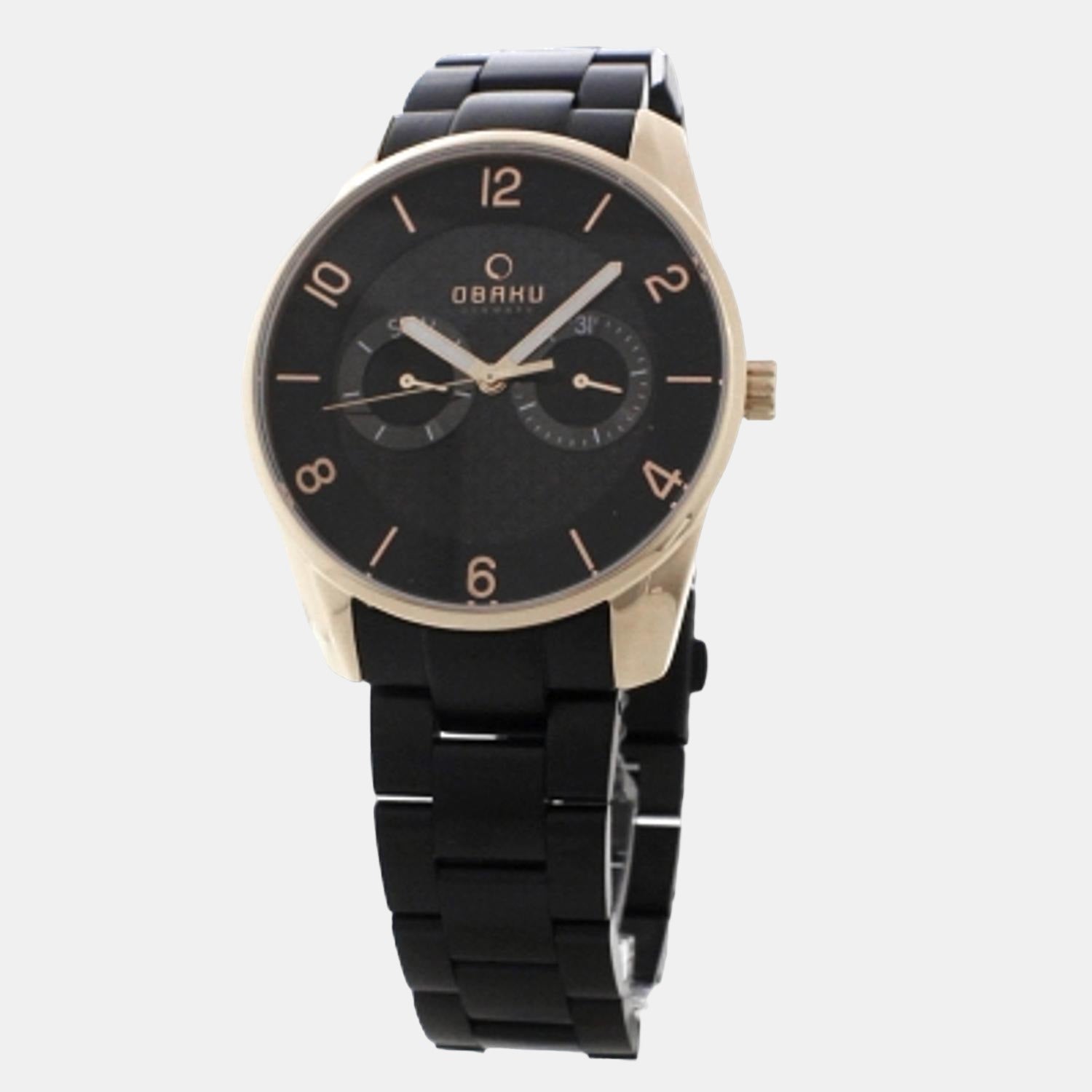 Flint Ink Men Quartz Brown Dial Analog Stainless Steel Watch V171GMVBSB