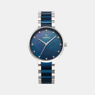 Glad Women Quartz Mother Of Pearl Dial Analog Stainless Steel Watch V189LXCLSL