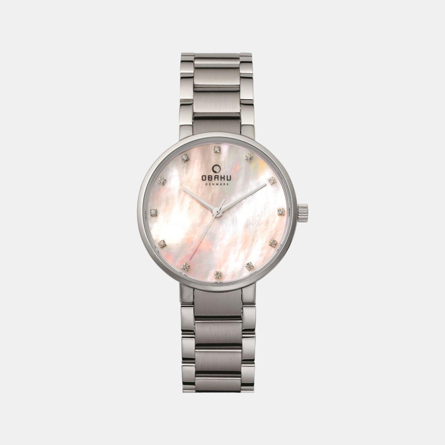 Glad Coral Women Quartz Mother Of Pearl Dial Analog Stainless Steel Watch V189LXCPSC