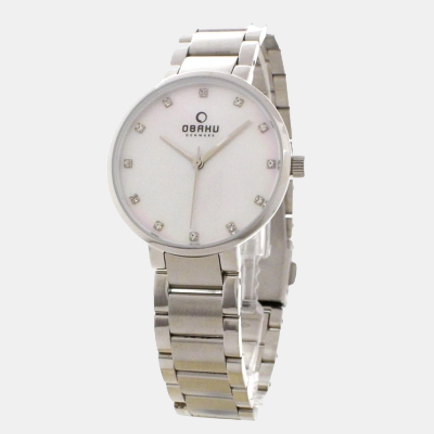 Glad Coral Women Quartz Mother Of Pearl Dial Analog Stainless Steel Watch V189LXCPSC