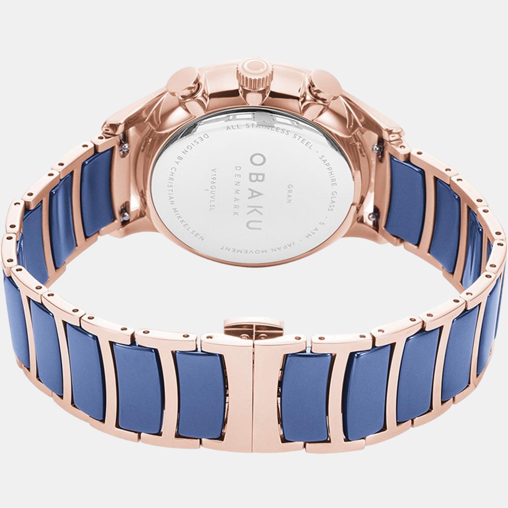 Gran Sunset Men Quartz Blue Dial Analog Stainless Steel Watch V196GUVLSL