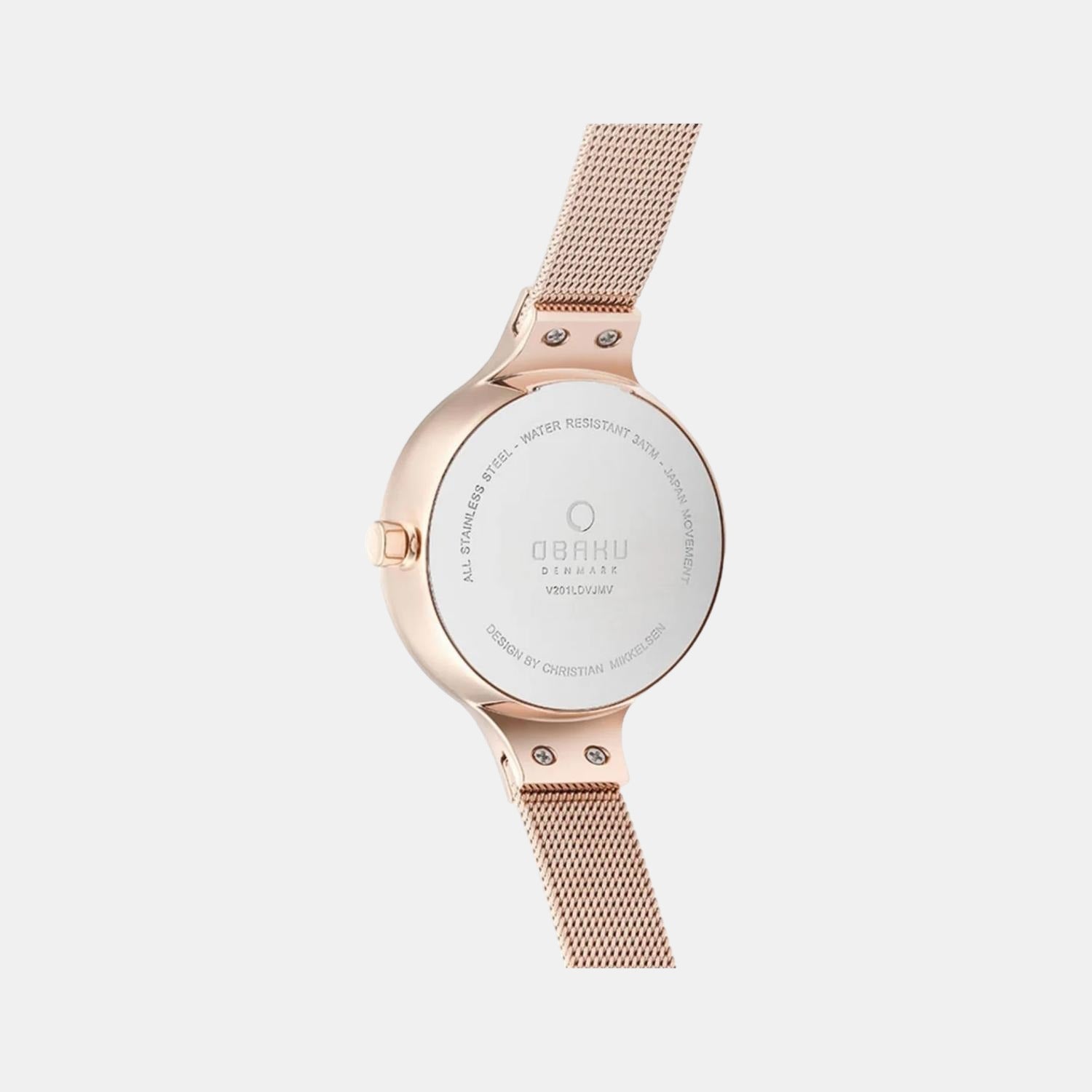 Eng Blush Women Quartz Grey Dial Analog Stainless Steel Watch V201LDVJMV