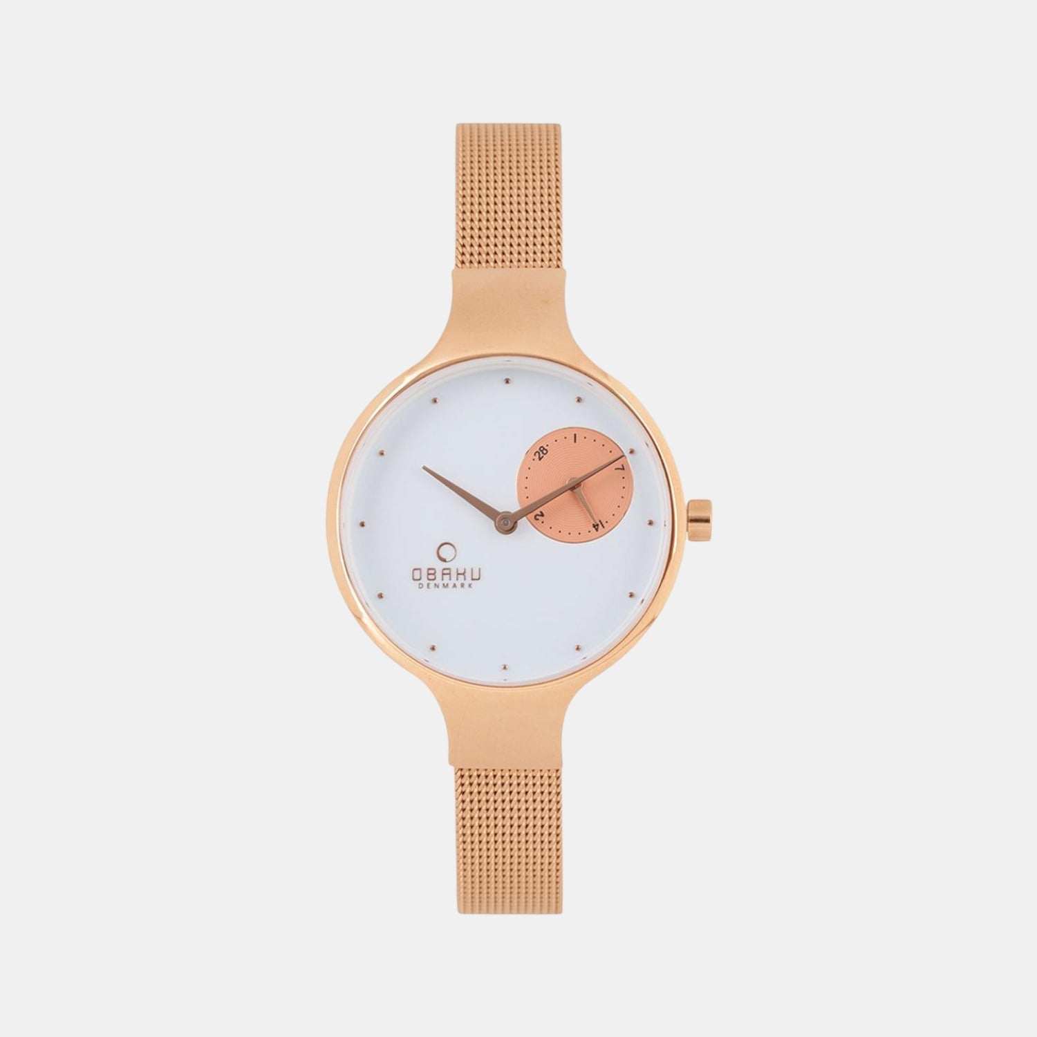Eng Rose Women Quartz White Dial Analog Stainless Steel Watch V201LDVWMV