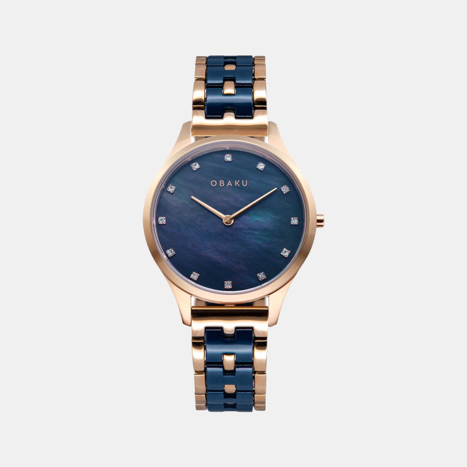 Fin Sunset Women Quartz Blue Dial Analog Stainless Steel Watch V217LXVLSL