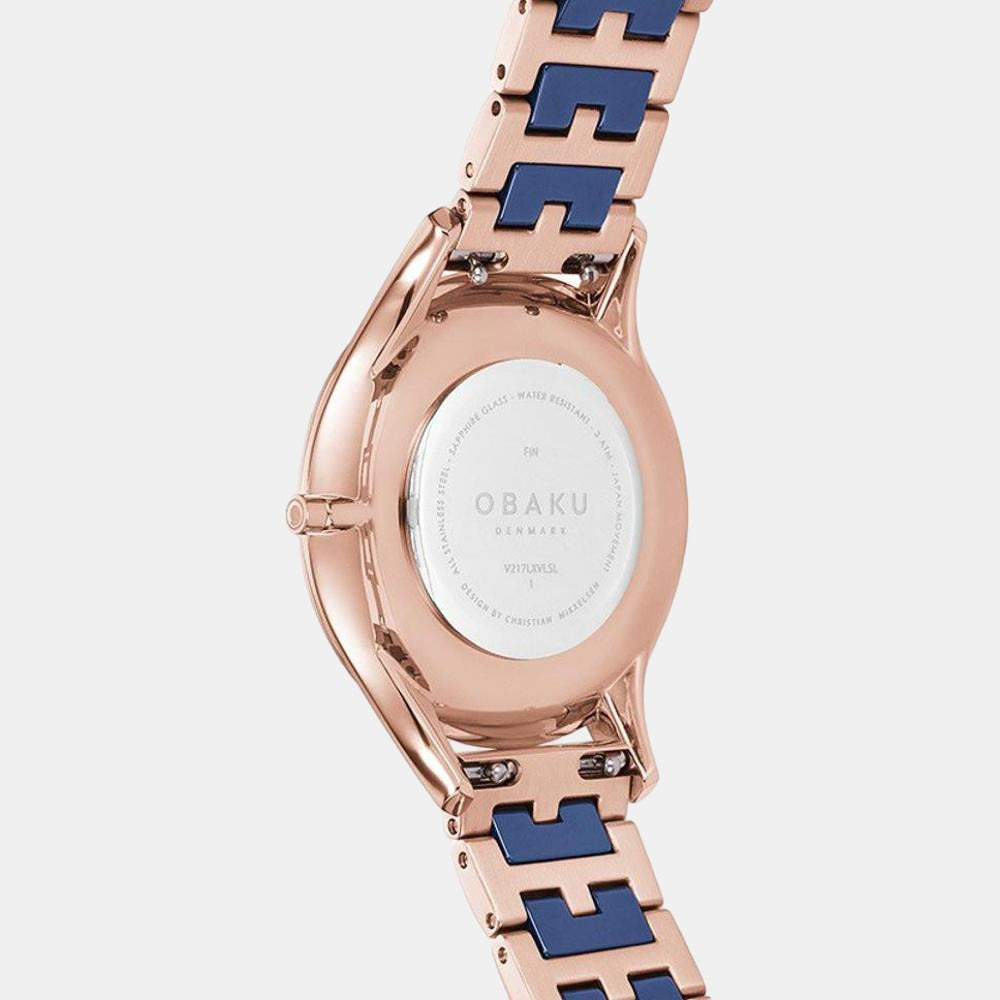 Fin Sunset Women Quartz Blue Dial Analog Stainless Steel Watch V217LXVLSL