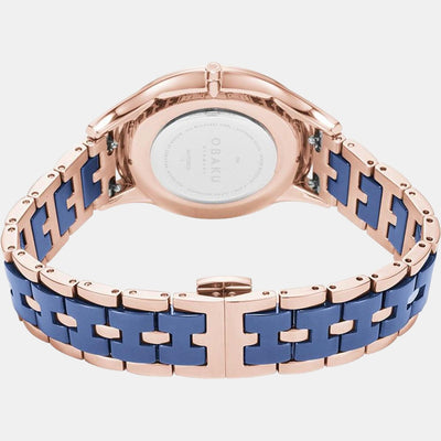 Fin Sunset Women Quartz Blue Dial Analog Stainless Steel Watch V217LXVLSL