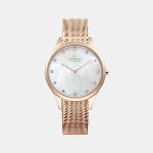 Fin Rose Women Quartz Mother Of Pearl Dial Analog Stainless Steel Watch V217LXVWMV